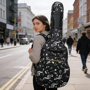 Funda Impermeable de Fibra de Carbono para Guitarra Acústica y Bajo de 40'' 41'', con Acolchado de Esponja y Correa Ajustable - Product Image 2