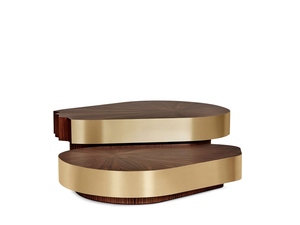 Bespoke brass wood furniture elegant interior <b>decor</b> <b>table</b> custom designer center <b>table</b> minimalist luxury furniture - Product Image 1