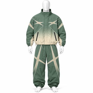 Custom Made Men's Adult 2-Piece Anti-Bacterial <b>Vintage</b> Style <b>Windbreaker</b> Sweatsuit Set Regular Fit <b>Windbreaker</b> Tracksuit - Product Image 3