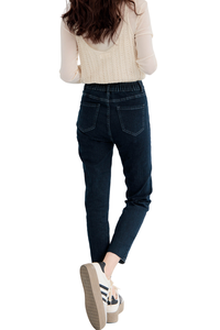 กางเกงยีนส์เอวยางยืดแบบลำลองสำหรับสตรีทแวร์ระบายอากาศได้ดีสไตล์ฮิปฮอปสำหรับฤดูร้อน - Product Image 5