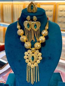 Silver Plated Statement Necklace <b>Set</b> with Earrings and Bracelet for Women Wedding Jewelry A-53272 - Product Image 4