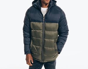 Black Original North-face Logo High Quality Canvas Men's Winter Puffer Jacket Hooded Breathable Quick Dry Keep <b>Warm</b> - Product Image 4