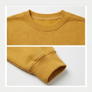 เสื้อสเวตเชิ้ตคอกลมโอเวอร์ไซส์สำหรับผู้หญิง ผ้าฝ้ายฟลีซ ปักโลโก้ตามสั่ง โรงงานผลิตโดยตรง - Product Image 6