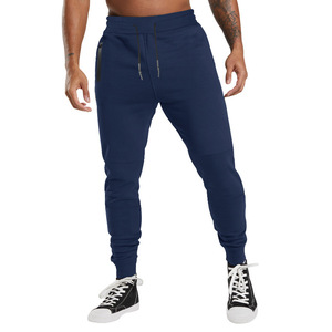 Blank Color Cotton Polyester Quality Sports <b>Joggers</b> Men's Sweatpants <b>Zip</b> <b>Pocket</b> Cargo Pants for Men - Product Image 1