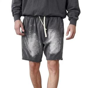 Wholesale Vintage Acid Wash <b>Shorts</b> for <b>Men</b> Sun Faded French Terry 100% Cotton Jogger High Street Style Solid Pattern Custom Logo - Product Image 3