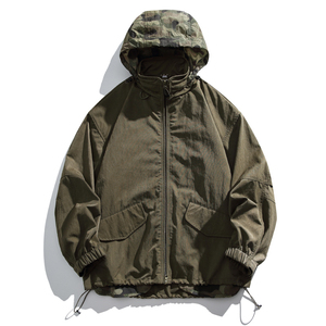 Veste softshell pour homme, imperméable, respirante, légère, avec fermeture éclair, grandes poches, design décontracté, capuche, UPF 35+, pour la pêche - Product Image 3