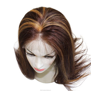 Natural piano waterwave wig, HD Lace Front Wigs Fashion Straight Human Hair Wig With Hand-Tied Highlights Vietnam Origin - Product Image 4