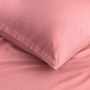 French Rose Dyed Satin Set T-250 Satin 100% Cotton Solid Woven Breathable All-Season Simple Style Home Use - Product Image 5