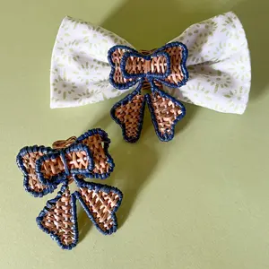 Juego de 4 Anillos para Servilletas de Ratán con Borde Verde, Anillo para Toallas, Anillo para Servilletas Tejidas, Hebilla para Servilletas Tejidas, Más Vendido - Product Image 5