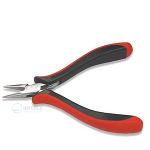 Pince à bec rond professionnel de 5 pouces en acier inoxydable, outil de fabrication de bijoux avec poignée souple pour le pliage et la bouclage des fils - Product Image 1