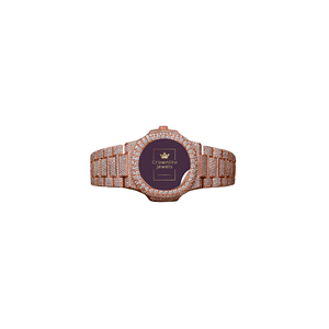 High Quality Classic Luxury Fashion Simple Round Cut Diamond Moissanite Custom Premium Full Rose Gold For Unisex Pave Band - Product Image 1