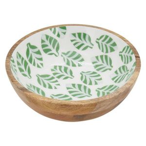 Handcrafted Wooden Serving <b>Bowl</b> Boho Pattern Enamel Interior - <b>Large</b> Sustainable Wood Fruit Salad <b>Bowl</b> for Home Decor & Gifting - Product Image 2