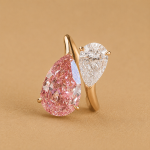 Anillo de Compromiso de Lujo con Diamante Cultivado en Laboratorio Rosa y Blanco de 6.5 Quilates en Oro Sólido de 14K para Mujer, Certificado IGI - Product Image 4