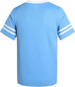 <b>V</b>-<b>Neck</b> Short Sleeve Sport Jersey With <b>White</b> Stripes Quick Dry Polyester Casual <b>Shirt</b> Summer Wear - Product Image 3