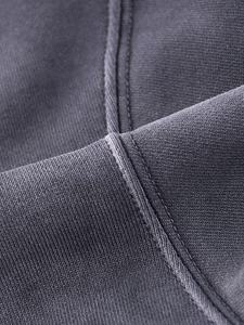 Sudadera con capucha gruesa de 500 g/m² de forro polar, con lavado mineral digital, transpirable, de corte holgado, con ribete deshilachado, estilo streetwear. - Product Image 6
