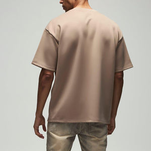 เสื้อยืดโอเวอร์ไซส์ผู้ชายสั่งทำพิเศษ ผ้าคอตตอน 100% หนัก 240 กรัม สีพื้น ทรงหลวม พิมพ์ลายดิจิทัล สไตล์สตรีท ระบายอากาศได้ดี - Product Image 4