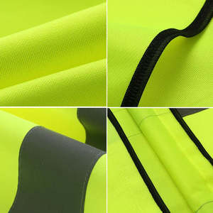 Gilet réfléchissant NESTA SPORTS jaune haute visibilité et vert citron avec poches, gilet de sécurité réfléchissant pour travaux de chantier - Product Image 5