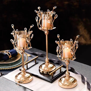 Décoration d'intérieur, ensemble de porte-bougies en fer forgé fait à la main, respectueux de l'environnement, pour les décorations de mariage, de Noël, de Pâques, d'anniversaire - Product Image 5