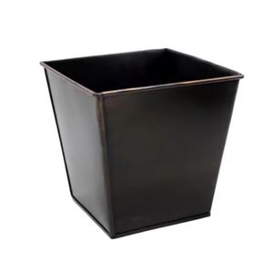 Adorable Look Metal Rectangular Planter Tall Grey <b>Pots</b> for Floor Wall Home Decorations & Indoor - Product Image 2