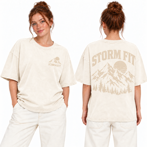 เสื้อยืดโอเวอร์ไซส์สีชมพูสำหรับผู้หญิง คอกลม แขนสั้น ทรงหลวม ผ้าฝ้ายเจอร์ซีย์ 100% ซักย้อมแบบแอซิดวอช - Product Image 2