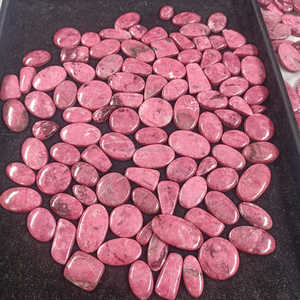 Natural Thulite Gemstone Cabochons Authentic <b>Crystal</b> Cabochons for Jewelry Model <b>Craft</b> Flat Back High Grade Thulite Cabochon - Product Image 5