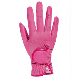 Gants d'équitation unisexes sur mesure en cuir PU souple, dos scintillant, respirants, pour été et hiver, fermeture auto-agrippante, demi-doigts - Product Image 5