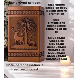 Natural Wood Urn for Green Funeral Ceremony Biodegradable Wooden Urn for Eco Burial by AYAANS - Product Image 5
