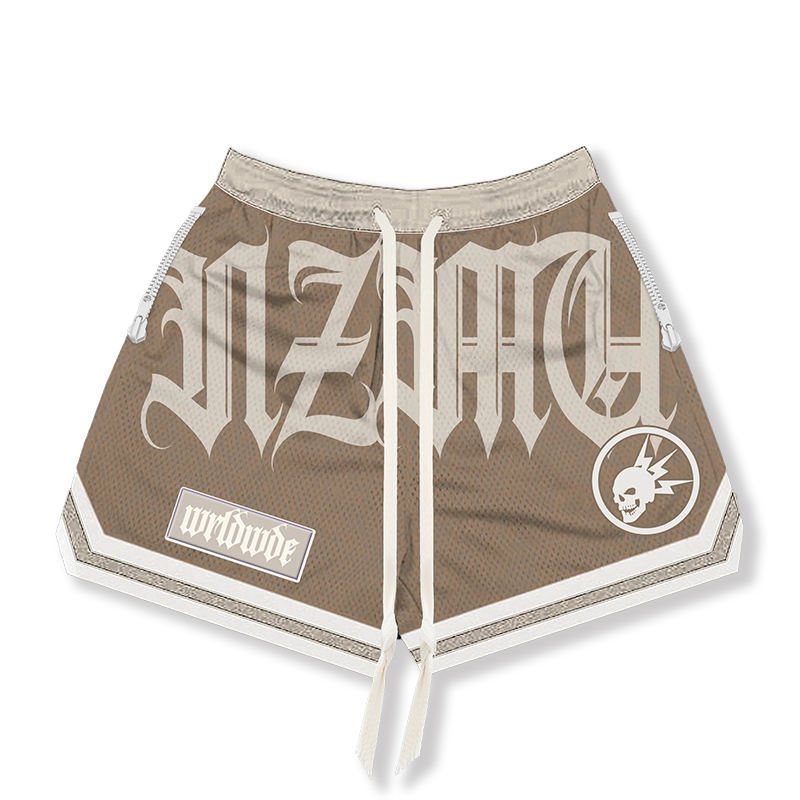 Wholesale Custom embriodry patch and printed Logo Trendy Style Polyester Basketball Casual Elastic Gym Running Men Mesh Short