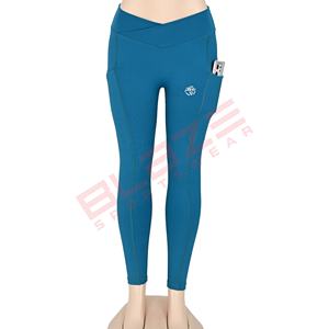 Blaze Fight Wear, mallas de Yoga con cintura elástica transpirable de cintura alta personalizadas, mallas de Yoga, cintura cruzada de secado rápido - Product Image 5