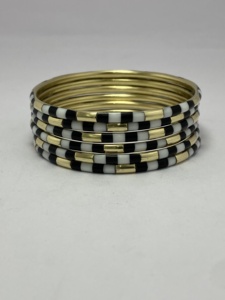 Custom <b>Resin</b> Brass Bangles Bracelet Women's Fashion Jewelry Luxury Statement Cuff Bracelet Gift for Ladies - Product Image 5