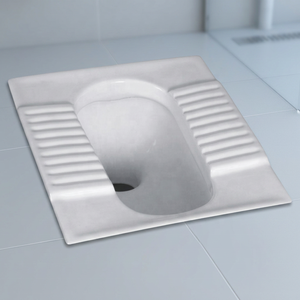 Vistaar Cuvette de toilettes à la turque en céramique blanche émaillée, en grès vitré, avec siphon profond, pour l'exportation, sanitaires - Product Image 2