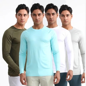 T-shirts respirants à manches longues pour hommes, vente en gros B2B, broderie personnalisée, hauts d'été légers, OEM, chemises en maille à séchage rapide vierges - Product Image 6