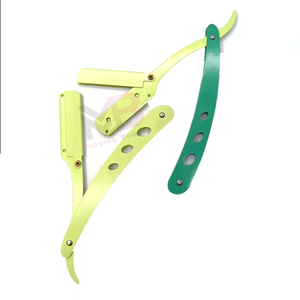 Rasoirs de barbier personnalisés acceptables pour les fabricants d'équipement d'origine (OEM), écologiques, pour le rasage du visage, en acier inoxydable, à lame simple, pliables, pour hommes - Product Image 5