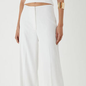 Pantalones Largos Casuales de Cintura Alta para Mujer, Tallas Grandes, Color Sólido, Ligeramente Acampanados, Tela Elástica, Aptos para Todas las Temporadas, Venta al Por Mayor - Product Image 5