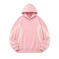 Sweat-shirt à capuche surdimensionné pour homme, noir uni, en coton tricoté, coupe décontractée printemps, manches classiques, impression numérique