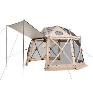Gazebo Pop-up 3,6 x 3,6 m con Zanzariera, Tenda Sferica a 13 Lati per Campeggio con Tetto Rimovibile, Montaggio Rapido, Borsa per il Trasporto Inclusa - Product Image 1