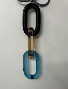 Escultura de Pared de Cadena de Eslabones de Resina Hecha a Mano, Forma Irregular, Decoración Moderna para el Hogar, Diseño Artístico con Patrón de Espiral - Product Image 2