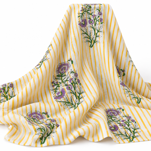 Tela de Voile de Algodón 60S60S, Ligera, Tejida, con Estampado Floral, 90 GSM, Unisex, Pinksa Fashion - Product Image 4