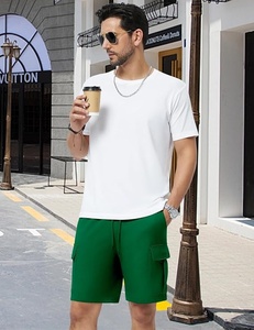 Men's Casual <strong>Lime</strong> <strong>Green</strong> Drawstring Cargo Plaid Woven Breathable Quick Dry Needle Detection Bermuda <strong>Shorts</strong> Pockets Mid Waist 100% - Product Image 6