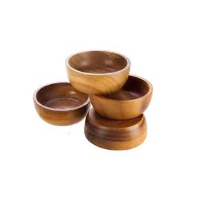 Premium Quality Solid Wood Serving <b>Bowl</b> with Handmade Reusable Non-Toxic Sustainable Kitchenware for Salad Rice and <b>Snacks</b> Use - Product Image 3