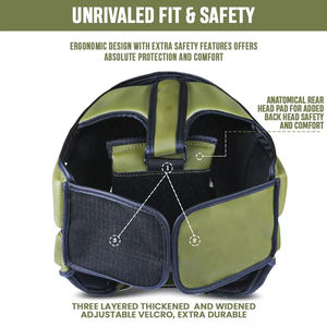 Protège-tête de boxe professionnel réglable et rembourré pour l'entraînement et le sparring – Casque de protection intégral haut de gamme pour MMA - Product Image 2