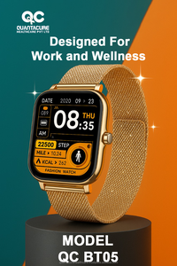 2025 QC นาฬิกาอัจฉริยะ BT05สำหรับผู้ชายผู้หญิง1.83นิ้วหน้าจอสัมผัสเต็มรูปแบบกันน้ำติดตามการออกกำลังกายอัตราการเต้นของหัวใจ - Product Image 6