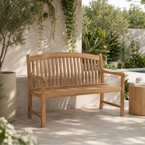 Modern Teak <b>Wood</b> Garden <b>Bench</b> Outdoor Patio Park <b>Bench</b> Solid Teak Seating Furniture for Villa Resort Hotel - Product Image 1