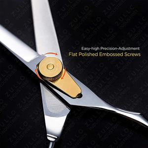 Luxury Rose Gold Hair Cutting Scissors <b>Set</b> High Carbon Steel <b>Barber</b> Shears with Decorative Screw - Product Image 3