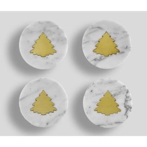 Modern Round Stone Coaster With Gold Lines <b>Table</b> <b>Mat</b> For Tea Cup Decor - Product Image 4