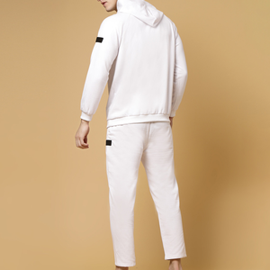 New 2026 Winter Organic Cotton Streetwear Hoodie Sweat Suit Set Custom Unisex Tracksuit Pants Joggers Rhinestone Embellishments - Product Image 4