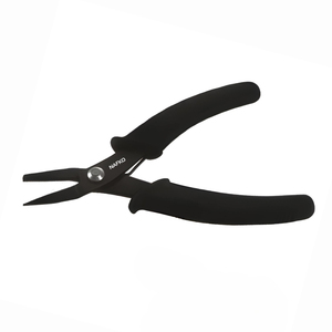 Jewelry <b>Bench</b> Tools Stainless Steel Flat & Round Plier 130mm <b>Plastic</b> Spring Handles Crafting Circlip Cutting Crimping Fishing - Product Image 1