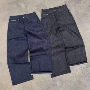 Jeans Casuales de Corte Recto para Hombre, Personalizados, en Mezclilla Azul, de Secado Rápido, Transpirables, Lavados con Piedras, Servicio OEM de Primavera - Product Image 4
