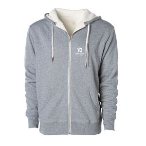 Sweat à capuche unisexe épais et chaud doublé en sherpa avec fermeture éclair pour impression personnalisée, broderie et commandes en gros - Product Image 1