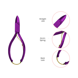 Coupe-ongles professionnel en acier inoxydable robuste, à ouverture large droite/courbe, pour ongles épais des doigts et des orteils - Product Image 6